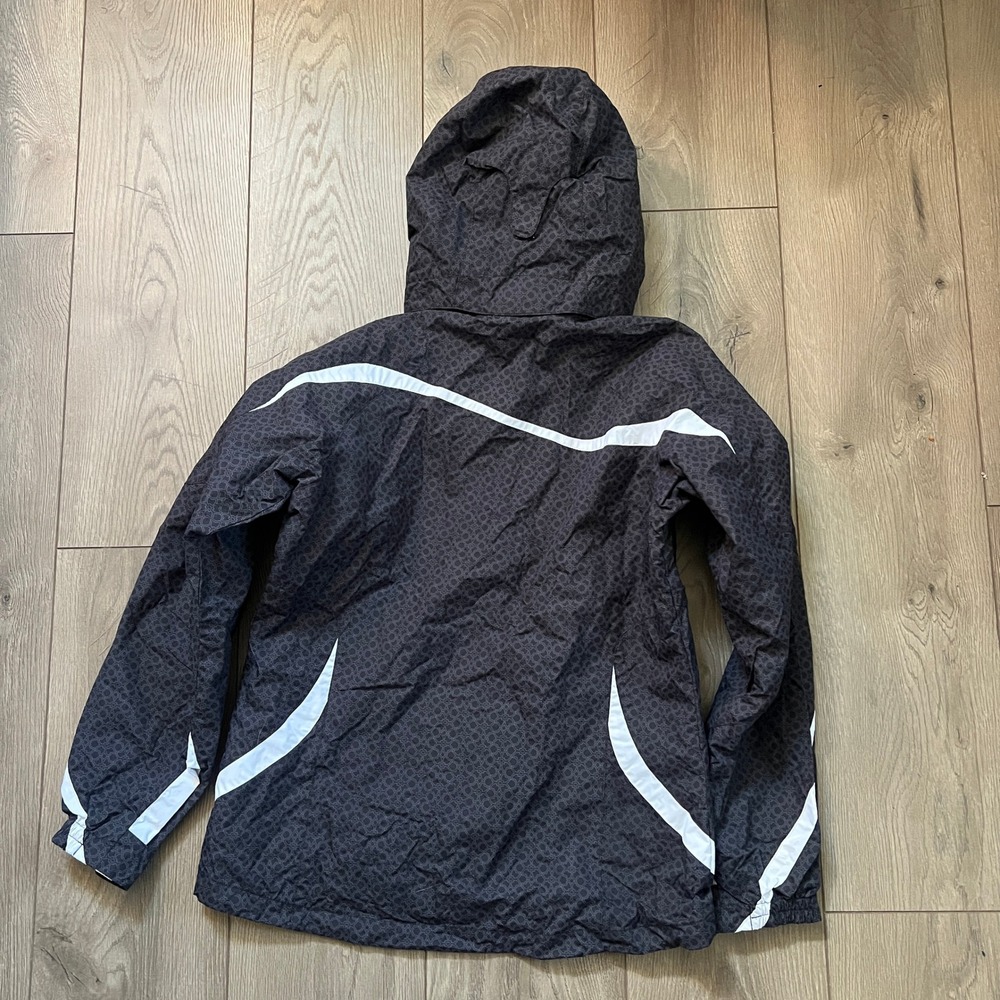 Columbia Womens Small Interchange Jacket Black Water Resistant - Picture 3 of 7